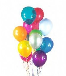  Polatl iek sat  19 adet karisik renkte balonlar 