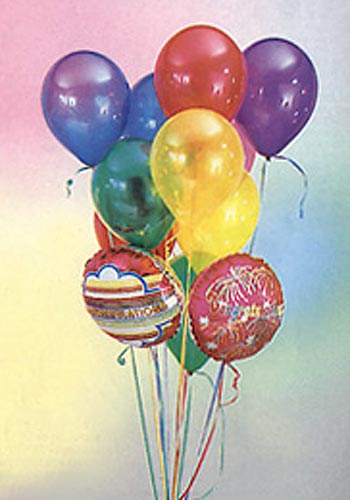  Polatl iek online iek siparii  19 adet karisik renkte uan balon buketi