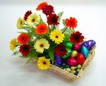 Polatlı çiçek online çiçek siparişi  sepette gerbera çiçekleri 