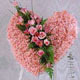 kalp pano karankil ve güller   internetten çiçek siparişi 