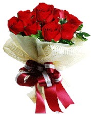 Görsel 12 adet kırmızı gül buketi  Ankara Polatlı online çiçek gönderme sipariş 