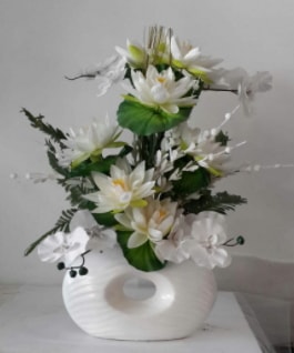 Porselen yapay çiçek tanzimi  Ankara Polatlı çiçek yolla 