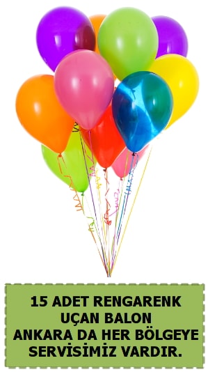15 adet uçan balon rengarenk  Polatlı çiçek satışı 