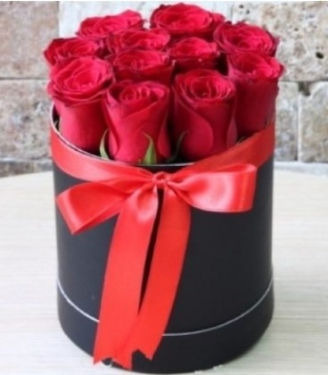 Kutu içerisinde 9 adet kırmızı gül  Polatlıdaki çiçekçiler 