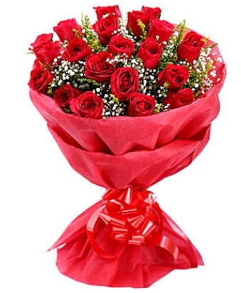 21 adet kırmızı gülden modern buket  Polatlıda çiçek firması çiçek gönderme 