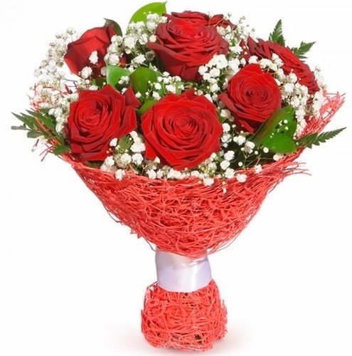 7 adet kırmızı gül buketi  Polatlıdaki çiçekçiler 