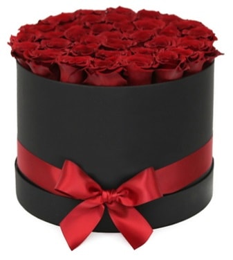 Siyah Kutuda 25 adet kırmızı gül  Polatlı çiçek gönderme sitemiz güvenlidir 